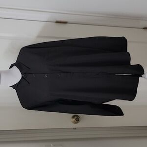 Hotouch Size XXL Black Button Down Long Sleeve Blouse, Exc. Used Condition